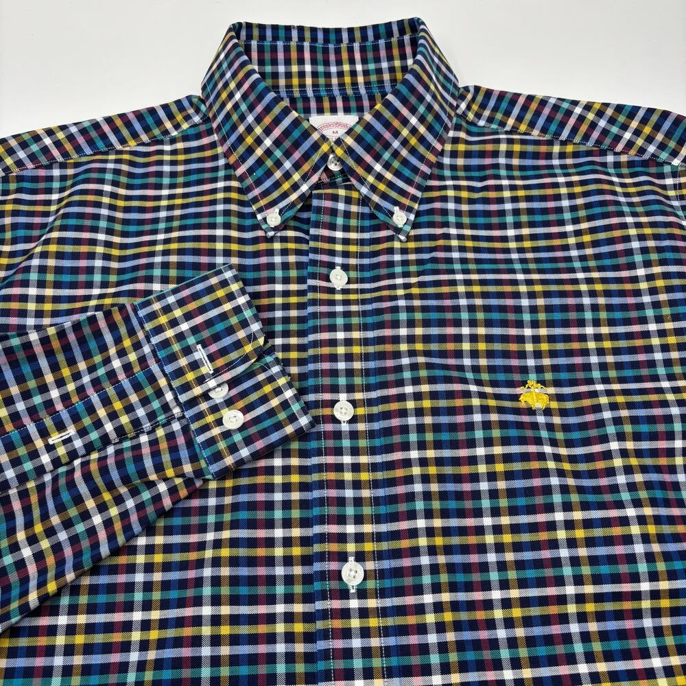 Brooks Brothers Medium Multicolor Check Plaid Long Sleeve Button Down Shirt